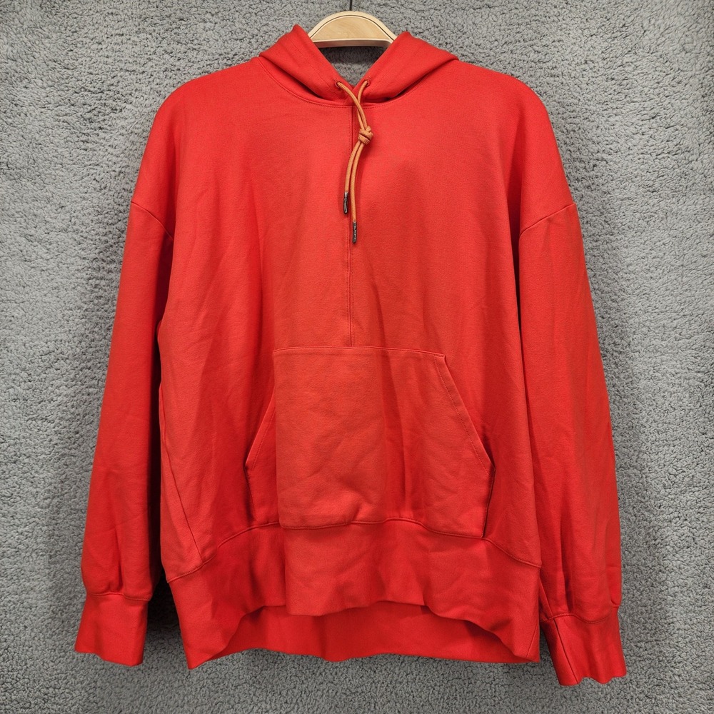 GREI‎ NEW YORK Red Pullover Hoodie Kangaroo Pocket Drawstring Hood Size 2